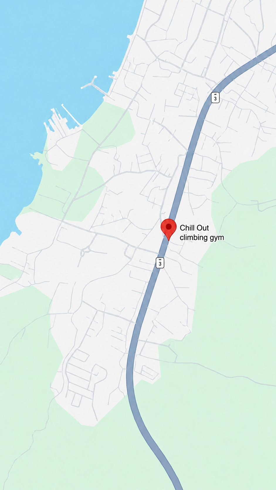 Map showing Chill out rock climbing gym location
